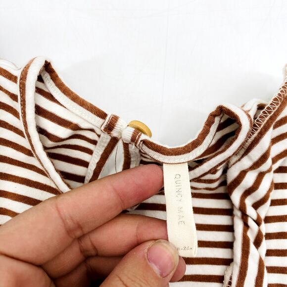 Quincy Mare Striped Ruffle Mini Dress 18-24 mos - Picture 2 of 3